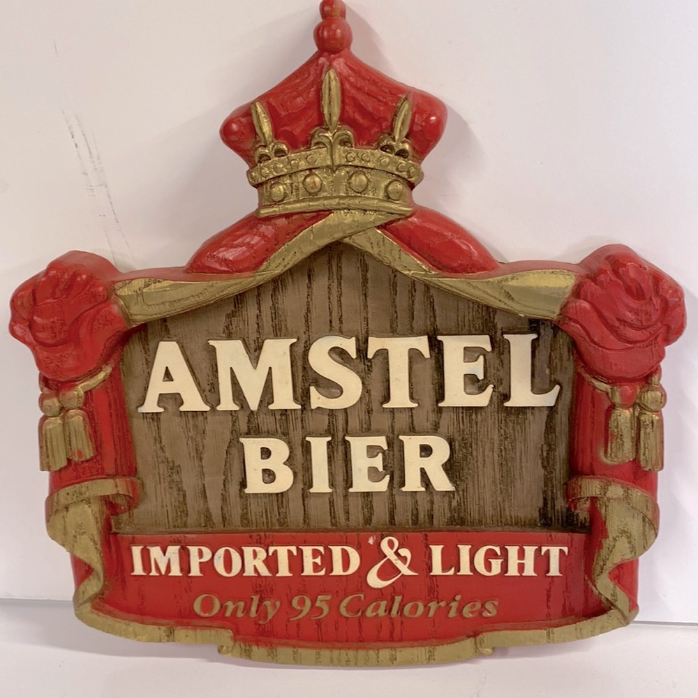 Amstel Bier Vintage 1982 Hanging Sign